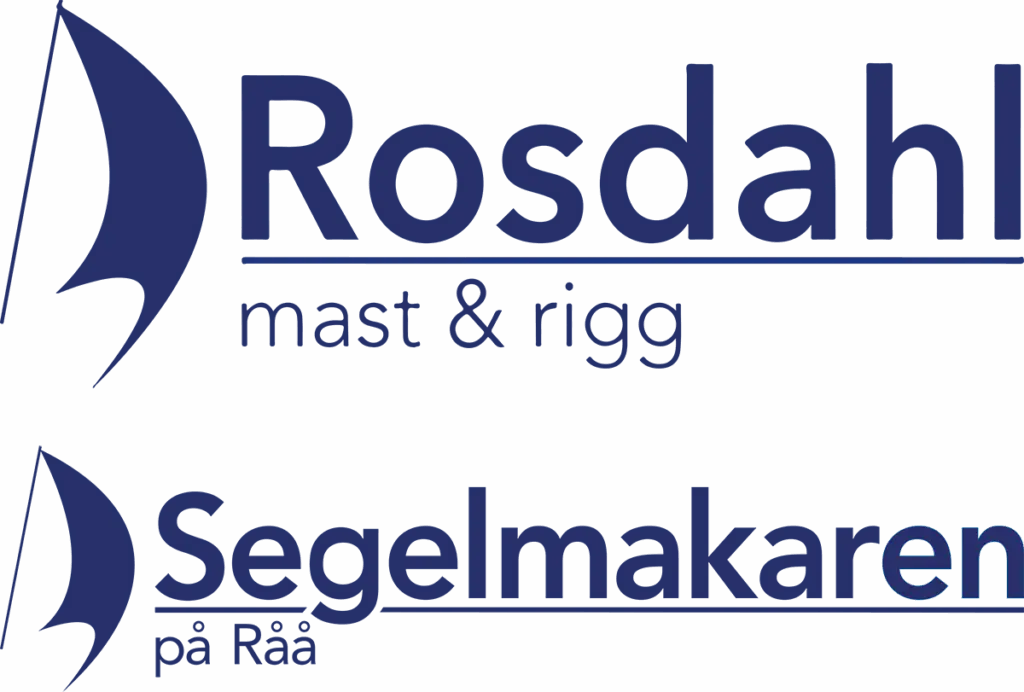 Logotyp för Rosdahl mast & rigg och Segelmakaren på Råå